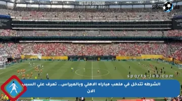 الشرطة تتدخل في ملعب مباراة الأهلي وبالميراس.. تعرف على السبب الآن
